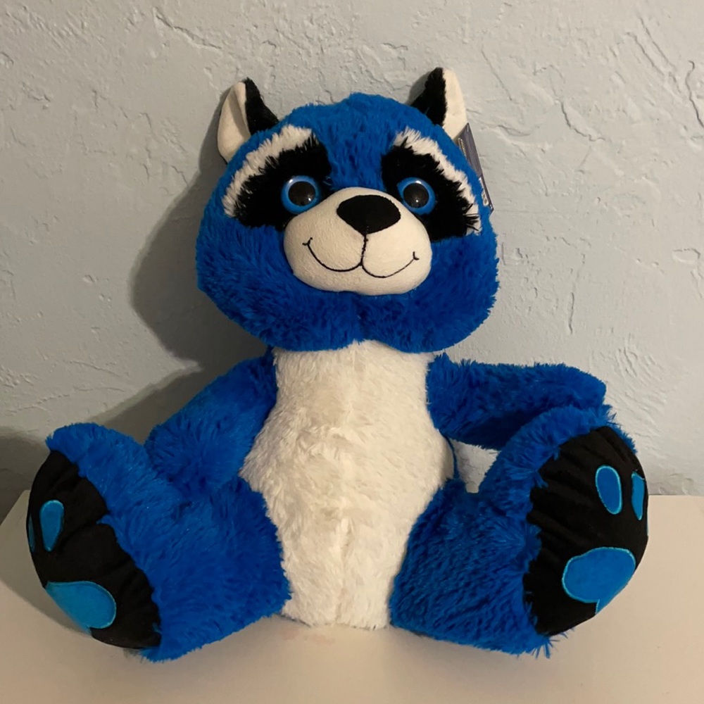 KellyToy Blue Raccoon Plushie